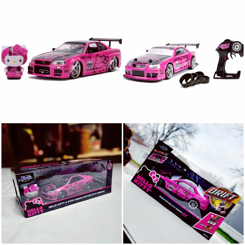 Jada Nissan Skyline GTR Hello Kitty Limited Edition Bundle With Figure NEW!